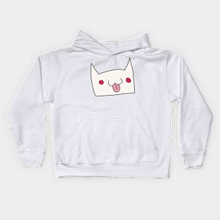 Catmoji Blep White Kids Hoodie